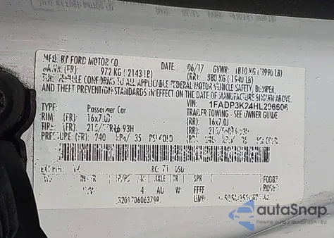 2017 Ford Focus Se from USA, damaged, VIN 1FADP3K24HL296606
